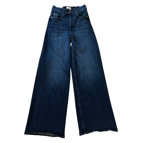 DL1961 Hepburn Wide Leg High Rise 32” Jeans Cotton Mediterranean Blue Size 27 - Picture 3 of 8